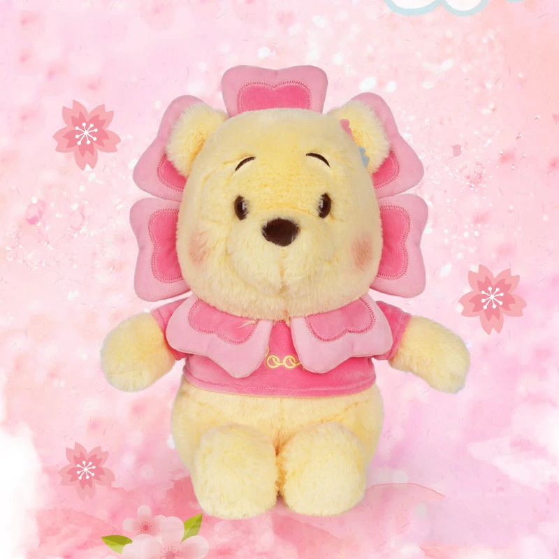 

25cm New Disney Winnie The Pooh/strawberry Bear Kawaii Sunflower Doll Cute Plush Toys Christmas Gift Toys For Children