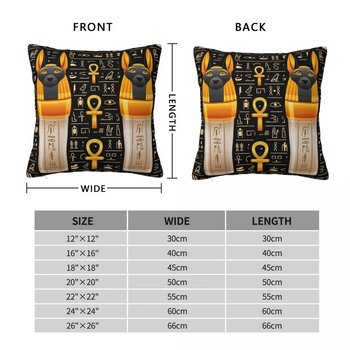 Квадратная наволочка из полиэстера древний Египетский (3) бархатная декоративная