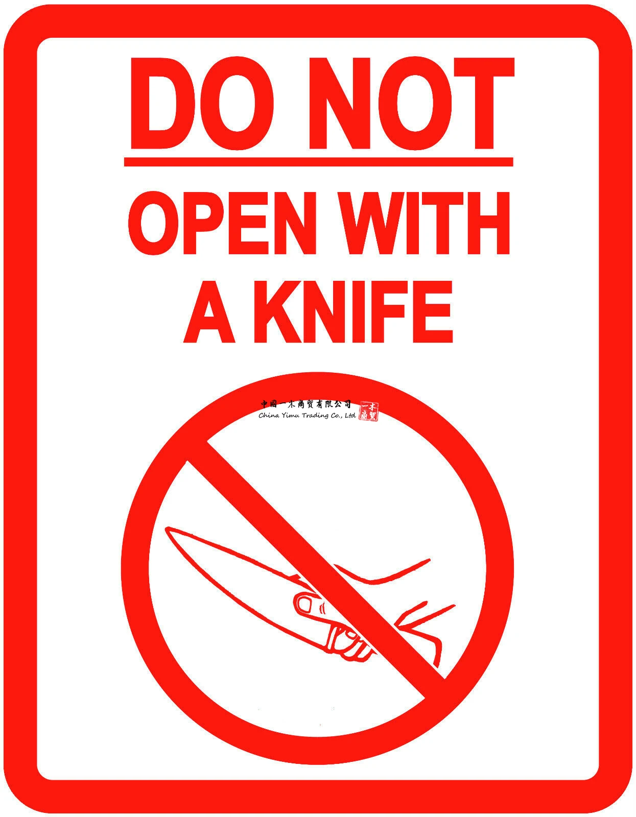 

DO NOT HANDLE WITH CARE FRAGILE Labels Stickers Red and White waterproof