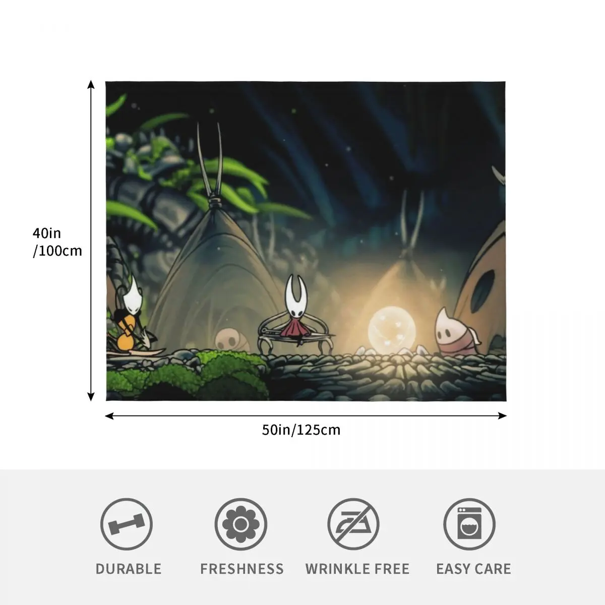 Фото Плед Hollow Knight Bench Rest, уютное домашнее одеяло, подарок на Рождество и праздники №4