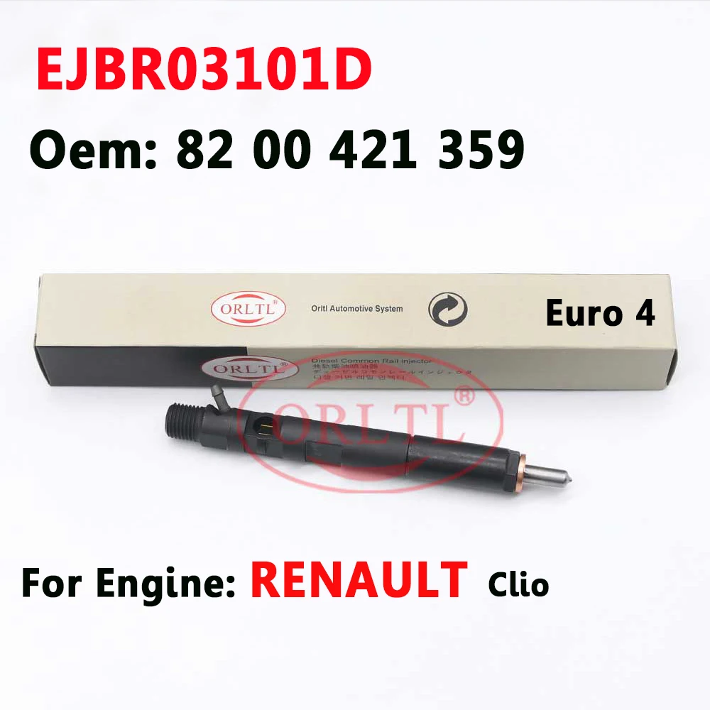 ORLTL Оригинальное топливо EJBR03101D ( 8200421359 ) Дизельная форсунка R03101D для Delphi RENAULT 82 00 421