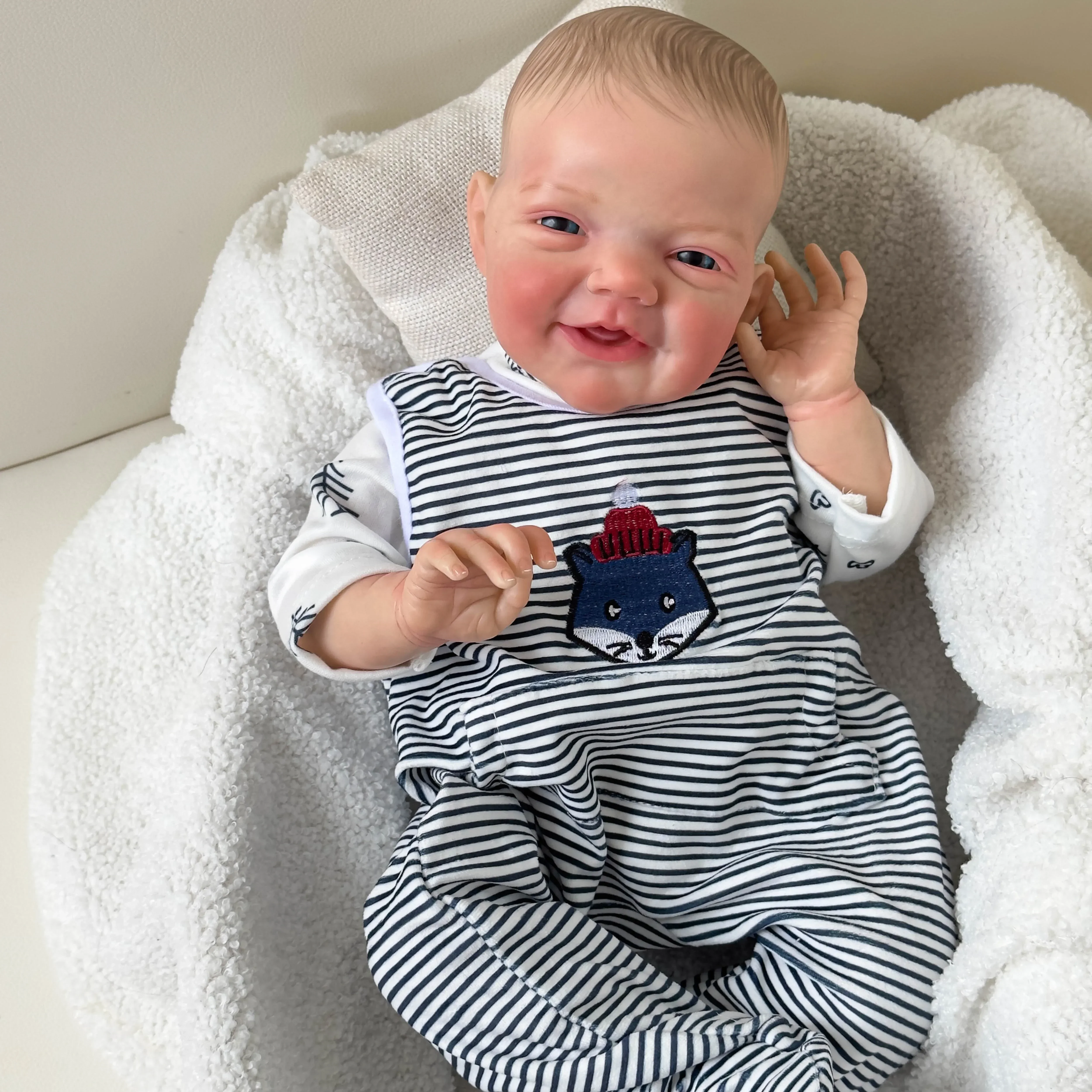 48 см Чарли реалистичная готовая Bebe Reborn силиконовая виниловая ткань тело куклы