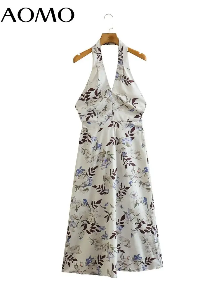 

Женское винтажное платье средней длины, без рукавов, с цветочным принтом