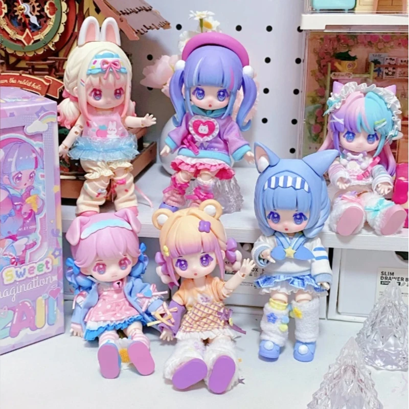 Фото Оригинальная коллекционная фигурка Nyzaii'S Sweet Imagination Series BJD в закрытой коробке, милая кукла-фигурка, декор для рабочего стола, таинственная коробка, игрушка для девочек №3