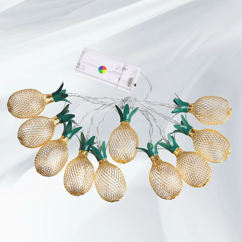 

Мигающий светодиодный светильник, мерцающий светильник в форме фруктов, ананаса с 10 лампочками для спальни, дома и улицы (как показано)