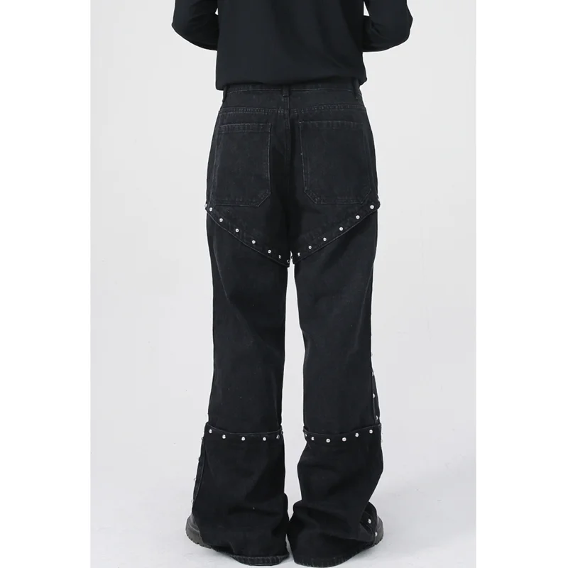 Streetwear Men 2022 Fashion New Pattern Vintage Recreational Blue Jeans Loose Straight Cylinder Broad Leg Trousers Autumn Fema