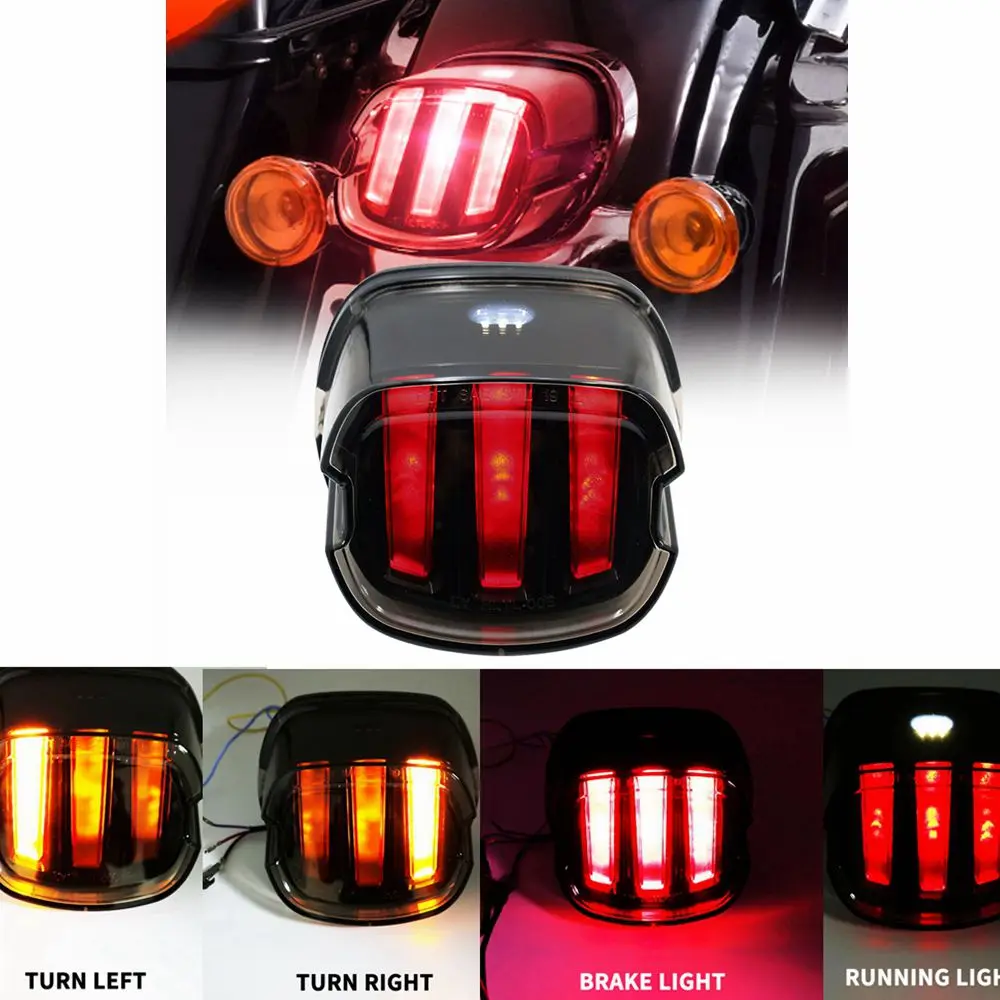 Копченый задний фонарь для мотоцикла Harley Davidson Street Bob FXDB Road Glide flнастоящей FLTR FLHR