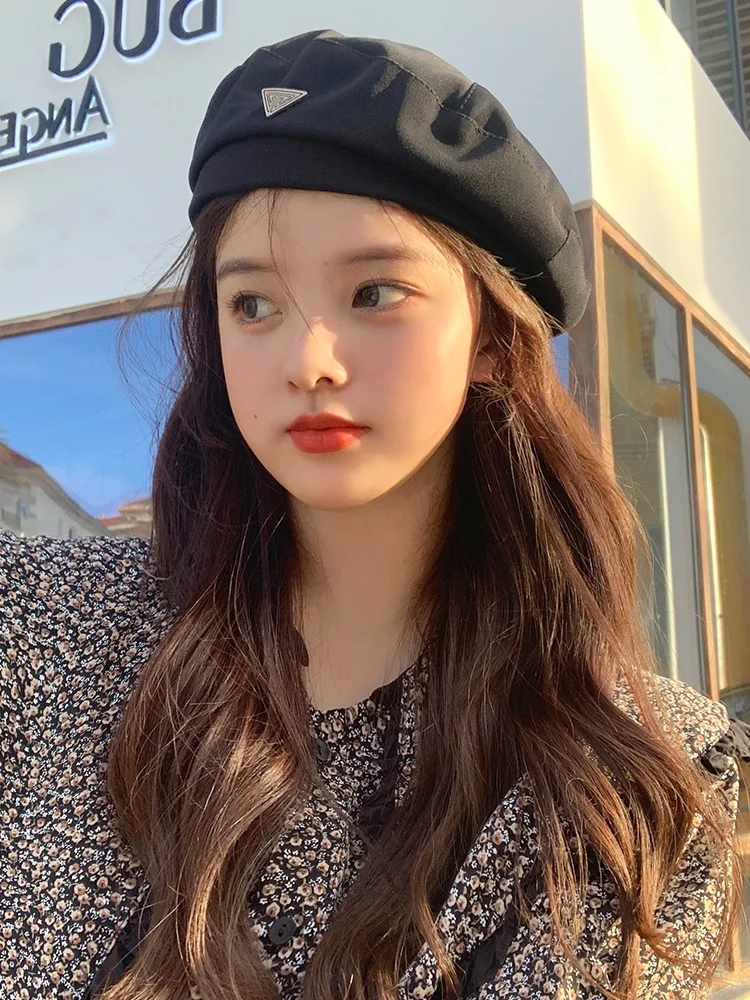 

Fashion Beret Summer Ladies Thin Section Face Small Exquisite Painter Hat Autumn Simple Sweet Street Shooting Niche Beanie Hats