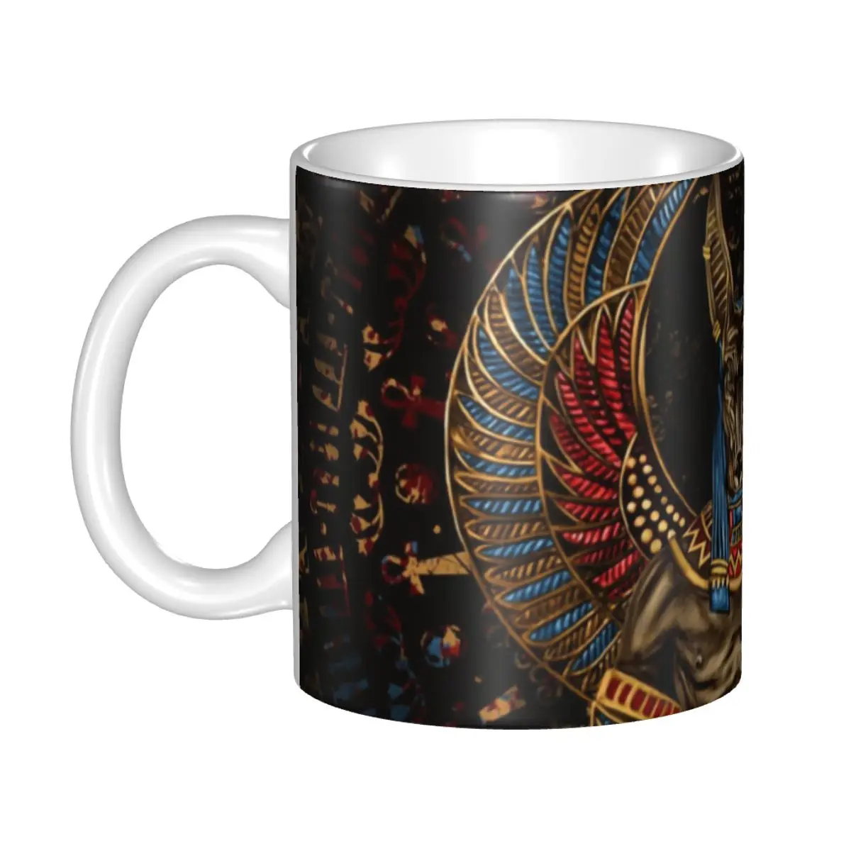 

Anubis Egyptian God Coffee Mug DIY Personalized Ethnic Ancient Egypt Ceramic Tea Milk Mug Cup