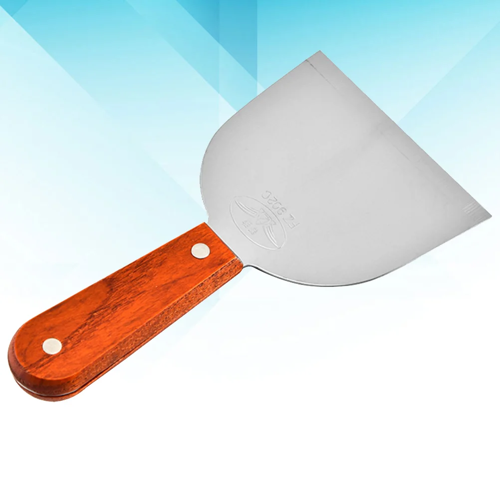 

1pc Spatula Baking Tool Pizza Paddle Cake Slicer Server Pizza Metal Spatula Wood Handle