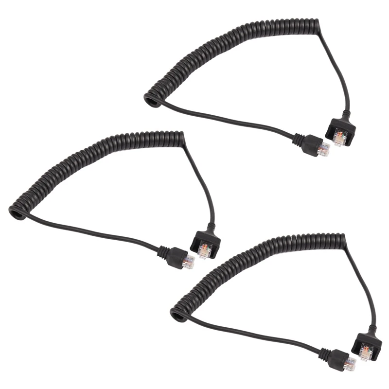 

3X 8 Pin Replacement Speaker Mic Cable Microphone Cord For Kenwood TK-868G TK-768G TK-862G TK-762G TM-271A TM-471A