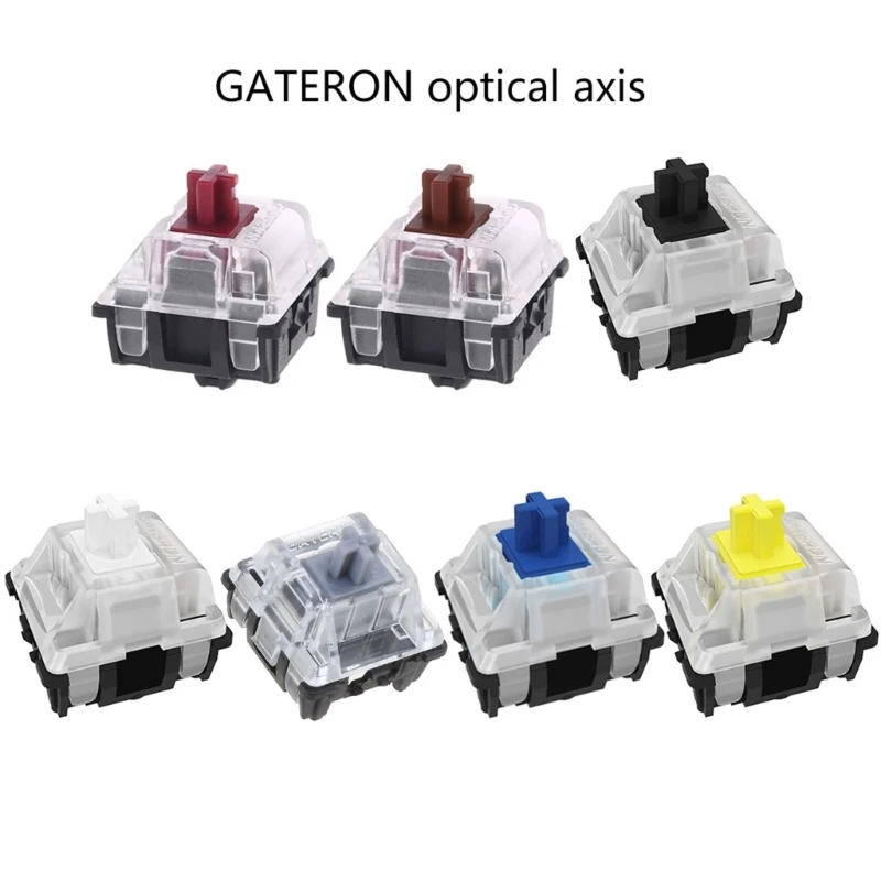 Gateron желтый, серебристый, зеленый, синий, красный, коричневый, черный, переключатель Gateron, оптические переключатели для