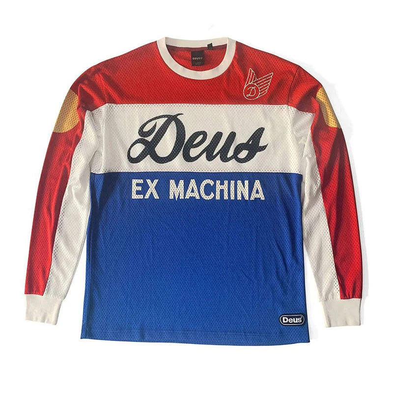 

Deus Ex Machina Retro Mountain Bike Jersey Downhill motorcycle Jersey Dh BMX MTB Cross Racing Motocross T-shirt Cycling Jersey