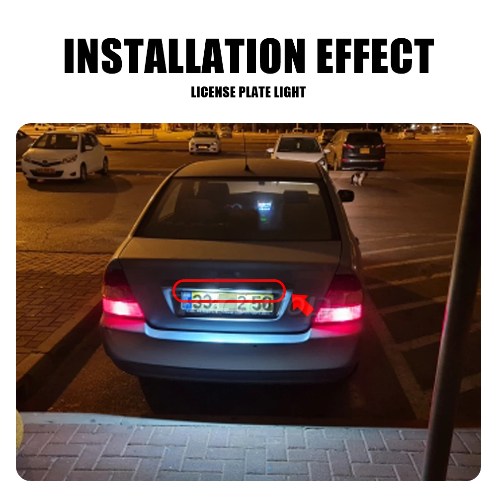 Автомобильный задний белый светодиодный светильник номерного знака лампа для
