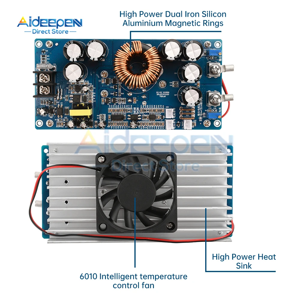 DC-DC 20 В-70 В в DC 2 5 В-58 30 А 800 Вт Регулируемый понижающий преобразователь Источник
