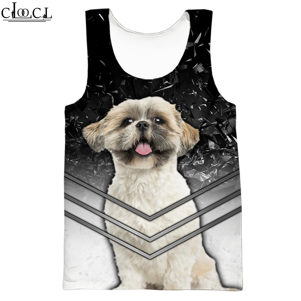  Мужские майки красивый кавалер-кинг-чарльз-спаниель жилет с 3D принтом
