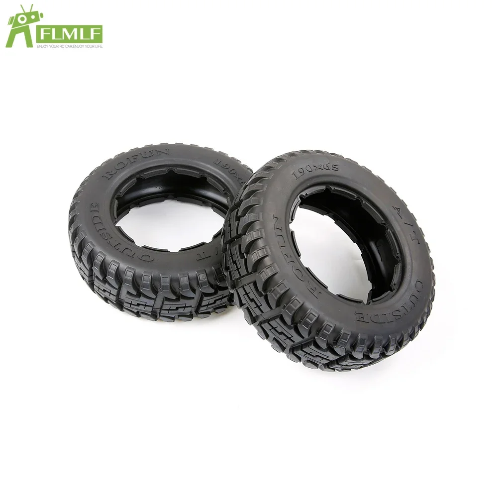 

FLMLF All-terrain Front or Rear Wheel Tyre/ Tire Skin Set Fit for 1/5 HPI ROFUN BAHA ROVAN KM BAJA 5T 5SC Rc Car Toys Game Parts