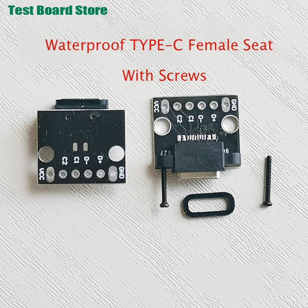 1 шт. Водонепроницаемая тестовая плата с головкой типа CFemale, двусторонняя вставка вперед и назад, CFemale основа с отверстием для винта, USB Female5V