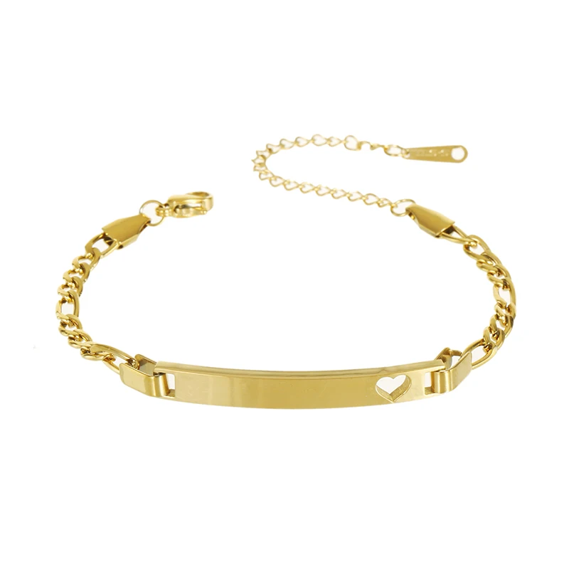 Браслет из нержавеющей стали с гравировкой имени и даты браслет кубинской цепью 3