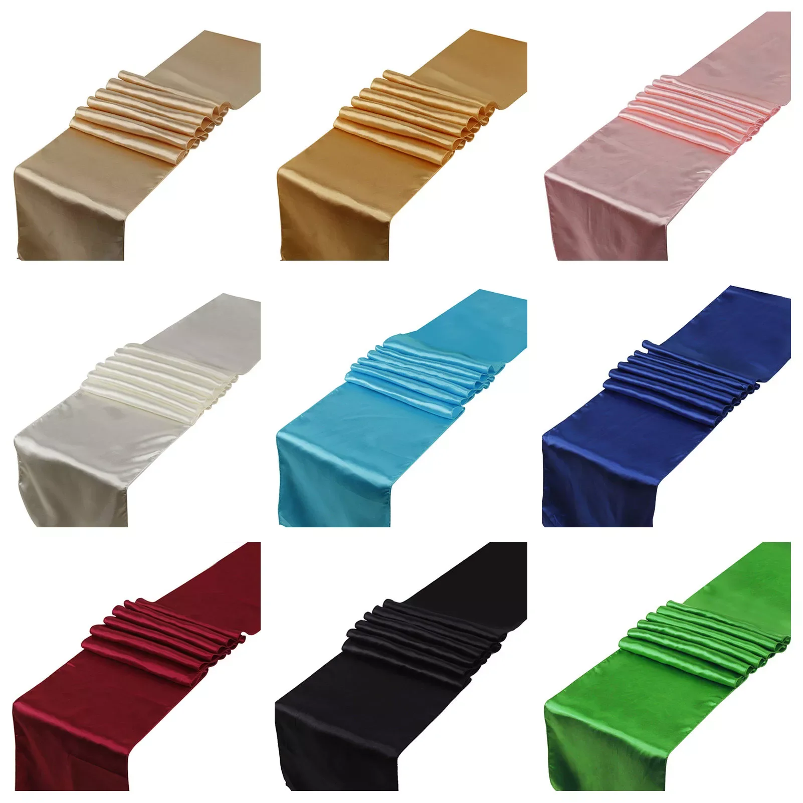 

25PCS 30x275cm Satin Table Runners Table Decoration For Home Party Wedding Event Favors Christmas Decoration Banquet Decor