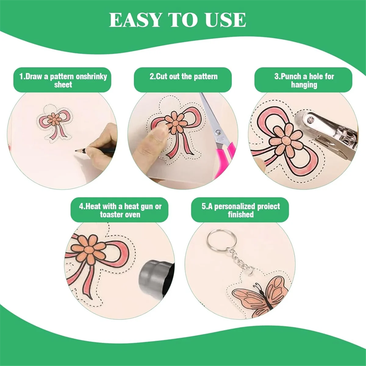 Набор термоусадочных пластиковых листов содержит термоусадочную пленку