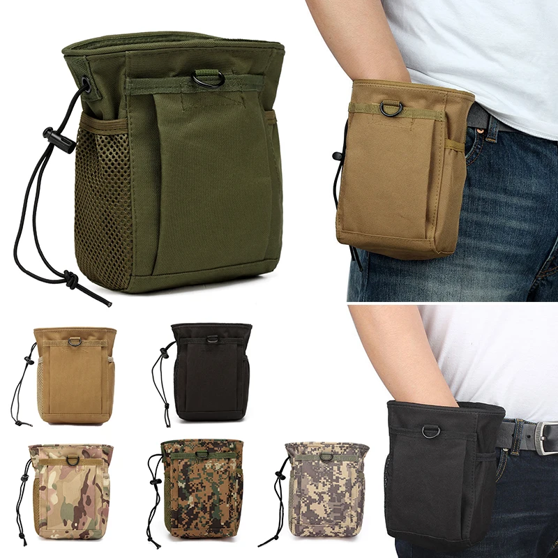 

Tactical Magazine Dump Drop Pouch Recycle Waist Pack Ammo Bags Outdoor Military Hunting Airsoft Gun Belt Holster Bag