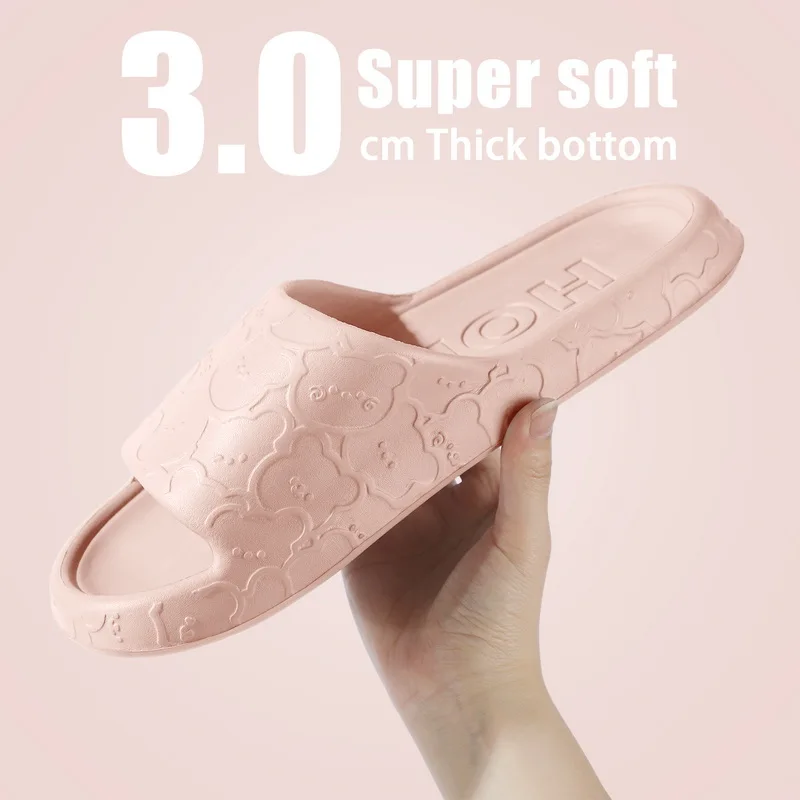 Summer Shoes For Women Soft Home Bathroom Slippers Thick Bottom 3.0cm Eva Slippers Female Big Size 45  Sandals