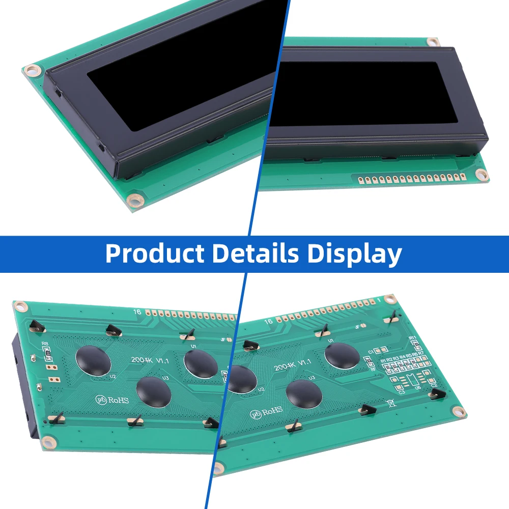 BTN черная пленка белый 2004K символьный ЖК-модуль экран дисплея 4X20 4*20 плата адаптера