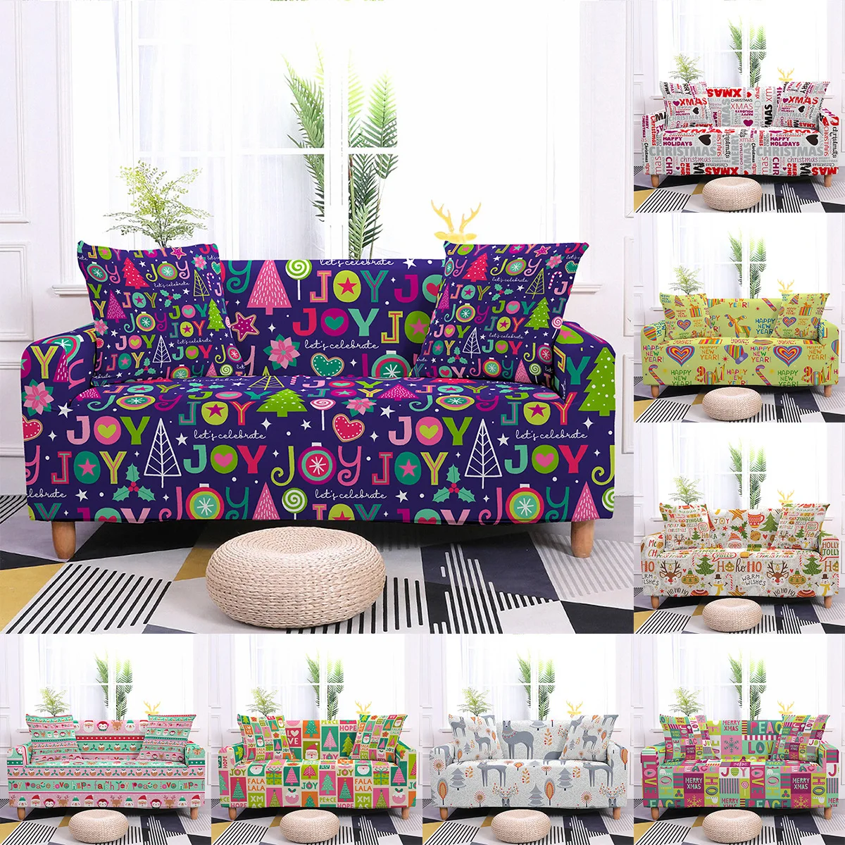 

Joy Love Style Elastic All Inclusive Sofa Recliner Cover Removable Stretch Armchair Cough Covers Home Decoration Accessories