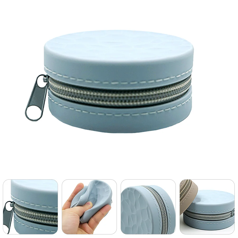 

1pc Round Multi-use Portable Change Pouch Coin Purse Silicone Coin Wallet Change Purse