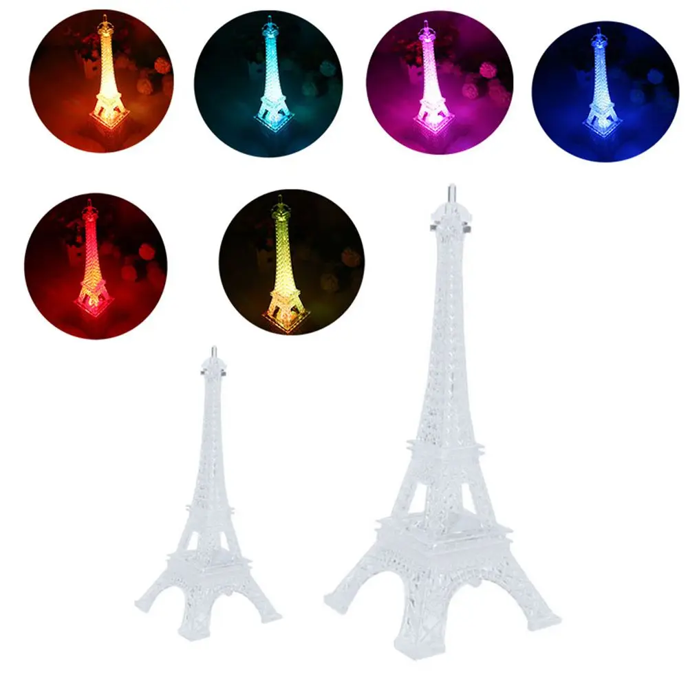 

Paris fashion style Mobile power Environmental friendly Colorful lights Tower light Eiffel Tower Night light Desktop decoration