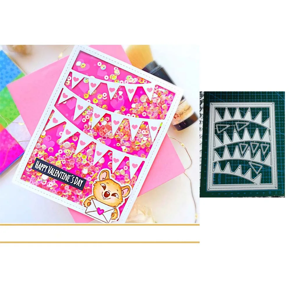

Frame Banner metal cutting dies cut die mold Scrapbook paper craft knife mould blade punch stencils dies