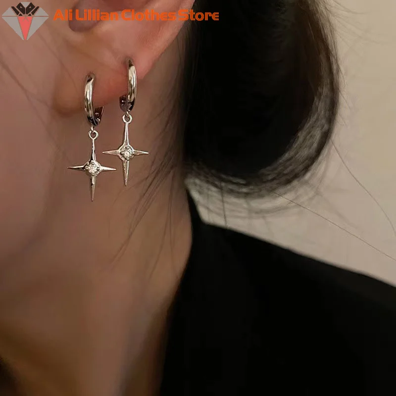 1 пара женские металлические звезды в стиле Харадзюку