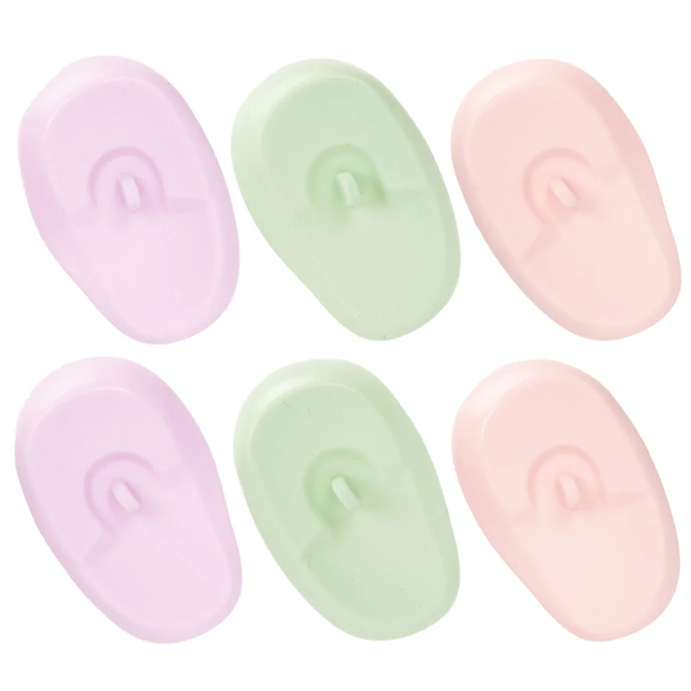 

3 Pairs Ear Covers Hair Dryer Protector Coloring Tab Protectors Hairdressing Dye Silica Gel Dyeing