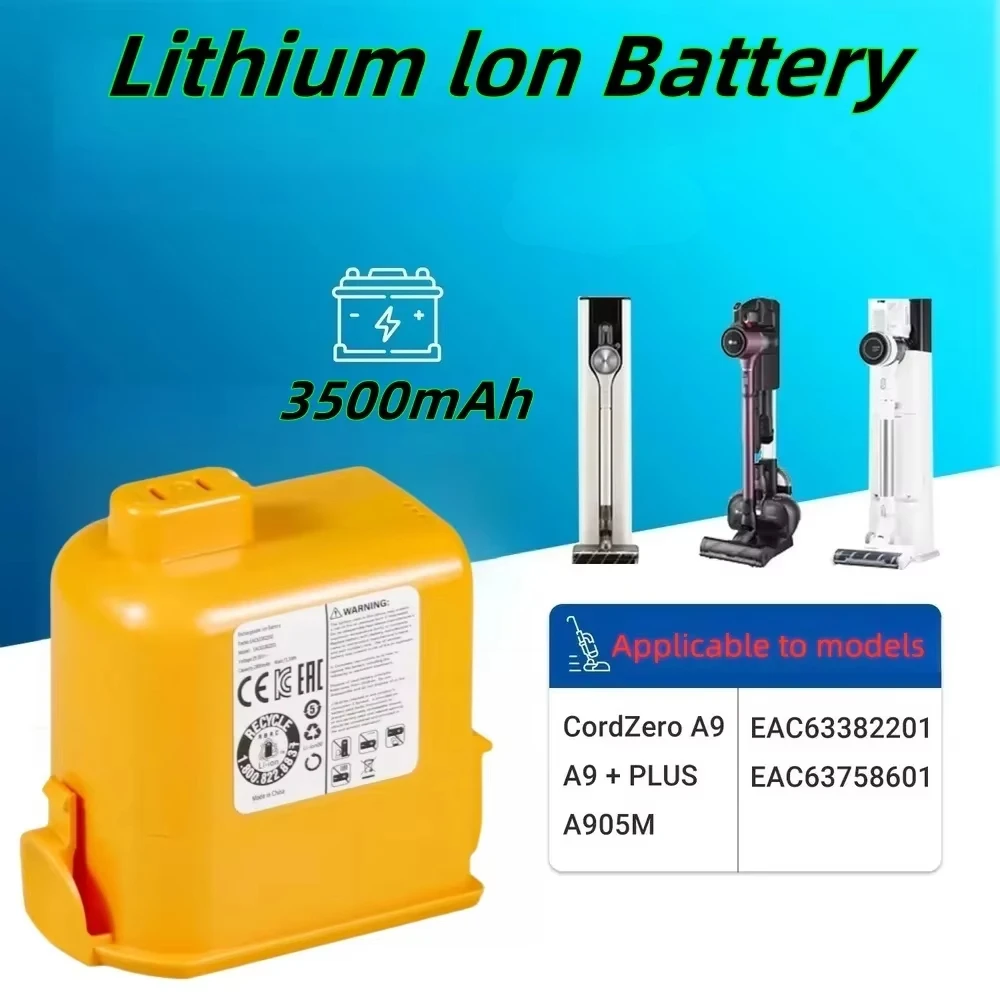 25 2 В EAC 63382204 Литий-ионный аккумулятор для беспроводного пылесоса LG Cordzero A9 + A9Plus A9M