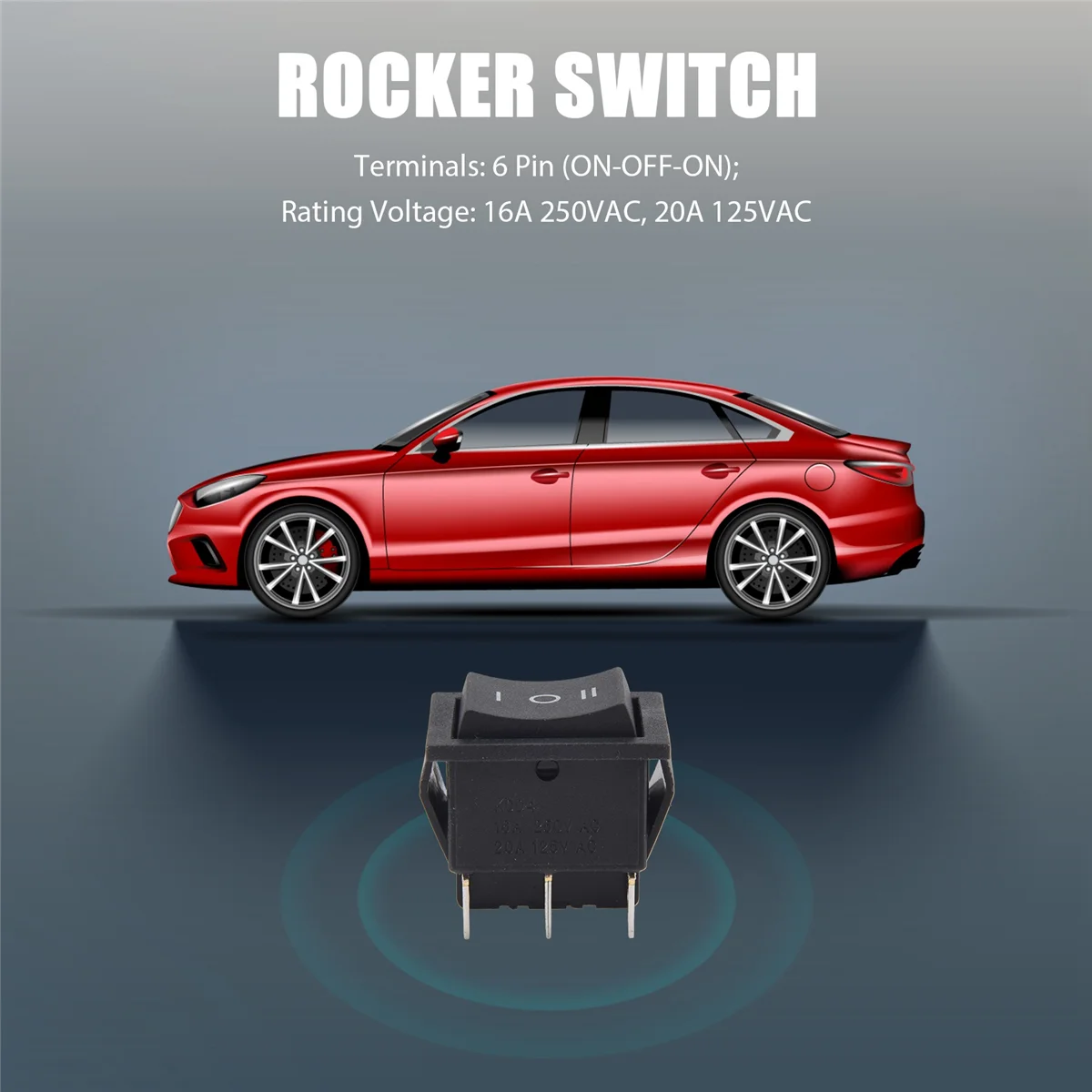 6-контактный 3-позиционный кулисный выключатель DPDT для лодки 16 А 250 В переменного