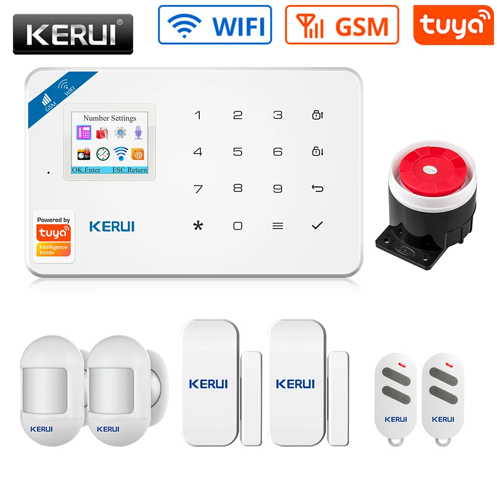 App Remote Control Color Screen Siren Door Windows Sensor Alarm System Kit