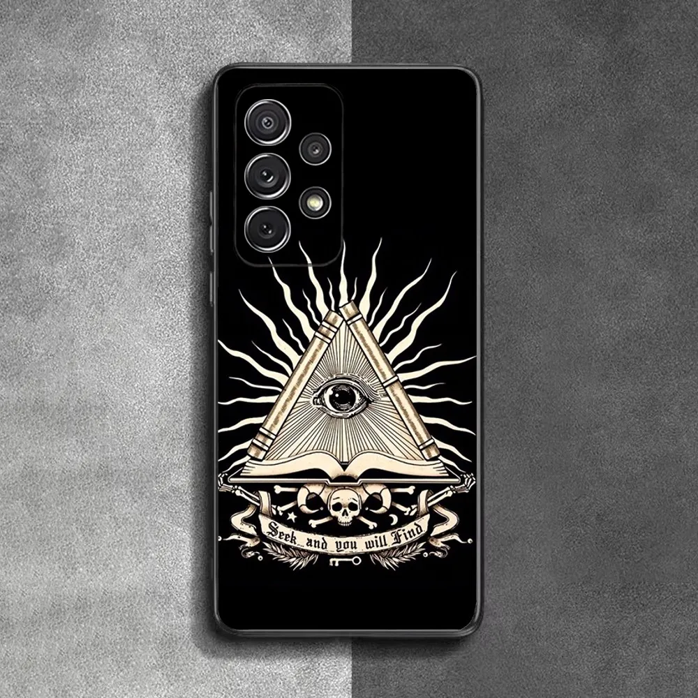 Чехол для телефона Illuminati Eye Occult Pyramid Samsung S25 S24 S23 S22 S21 S20 S10 Ultra Plus Lite FE мягкий