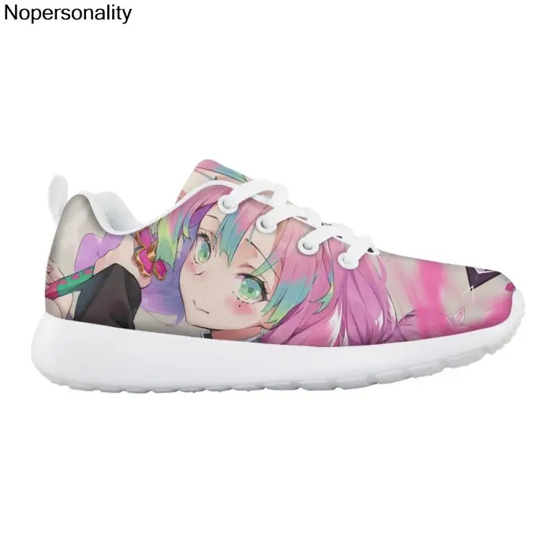 

Nopersonality School Walking Flat Shoes Mitsuri Kanroji Lightweight Lace-up Flat Shoes Kids Girls Cozy Sneaker Zapato De Colegio