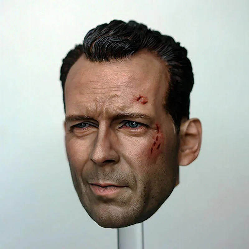 1/6 Bruce Willis Carving Wounded Ver. Male Head Sculpt model For Man Soldier Action Figure Body | Figures