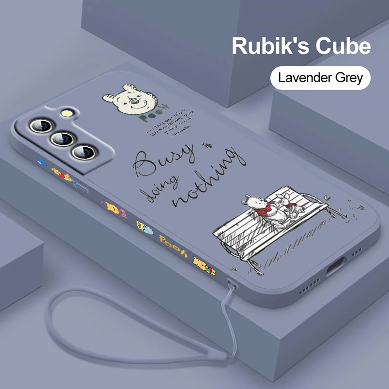 

Liquid Left Rope Cover Disney Winnie The Bear Art For Samsung Galaxy S23 S22 S21 S20 FE S10 Plus Lite Ultra 5G Phone Case