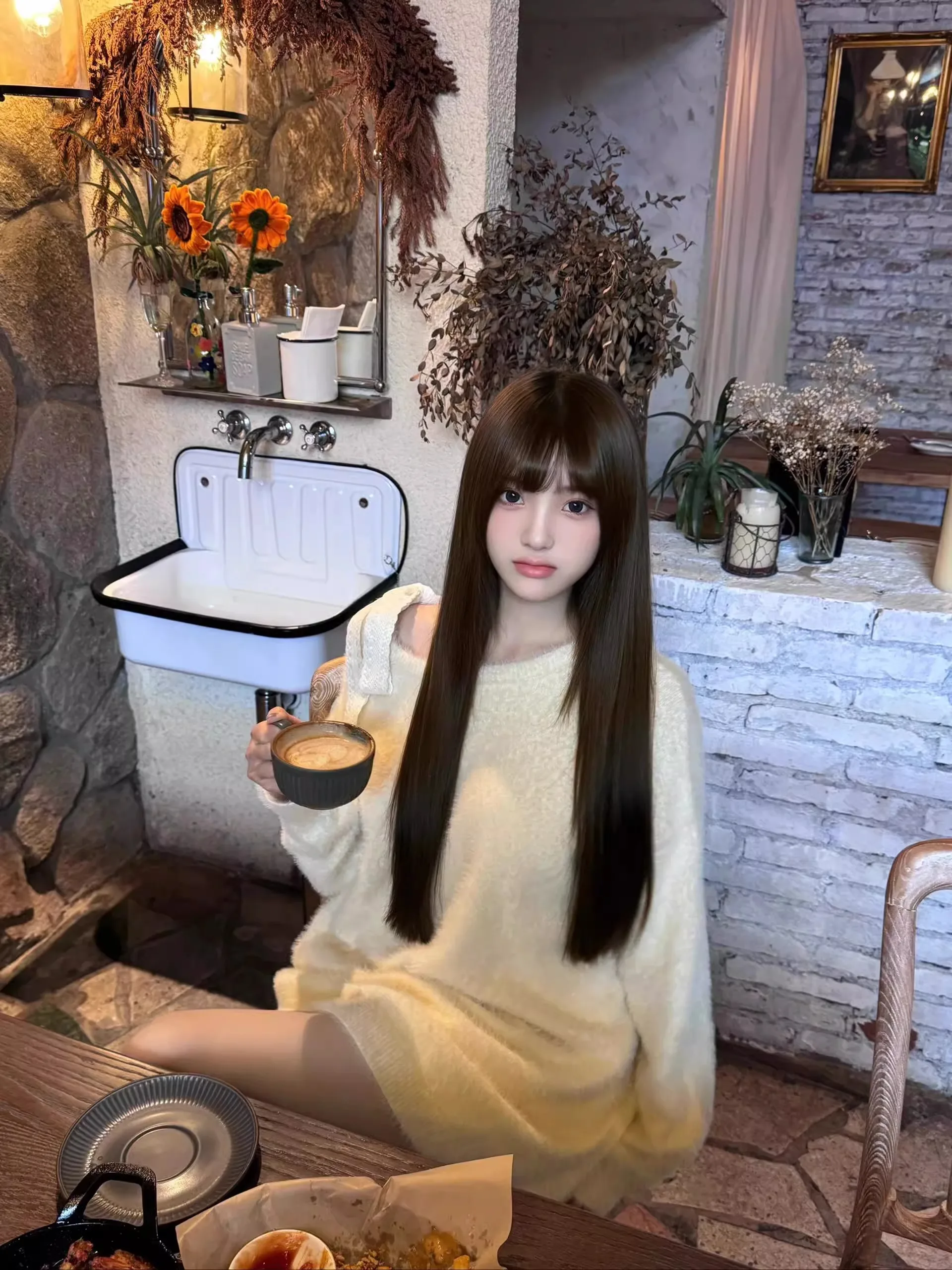 Мягкий клейкий пуловер из мохера с наклонными плечами и бантом женский