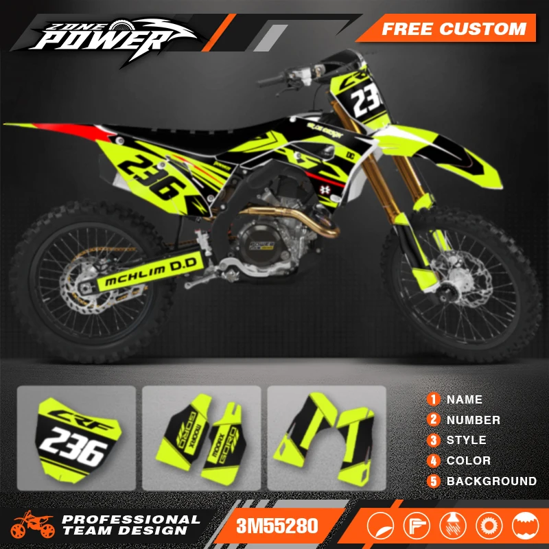 Наборы наклеек с графическими наклейками для мотоцикла Powerzone Honda CRF450R 2017-2020 CRF250