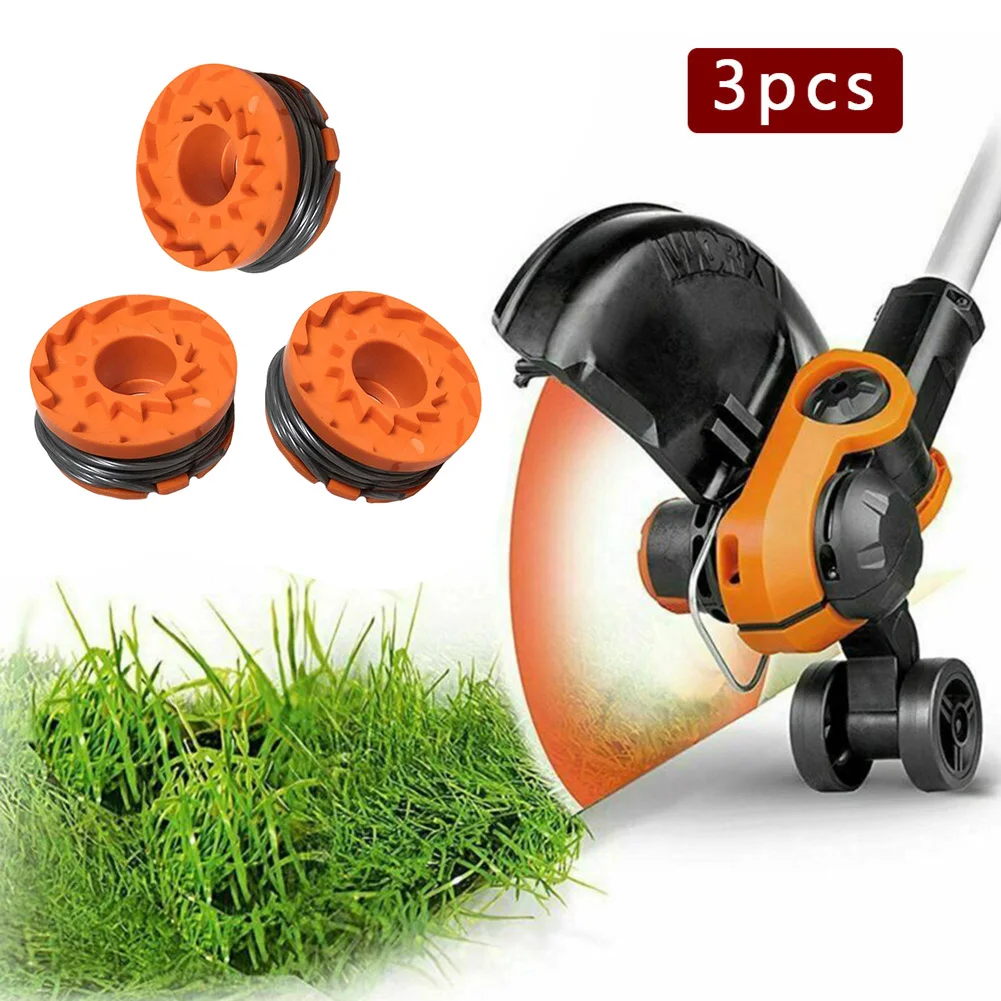 

3 Pcs Spool & Twin Line For TT1549GTM Strimmer Grass Edge Trimmer Strimmer Grass Lawn Mower Garden Replacement Tool