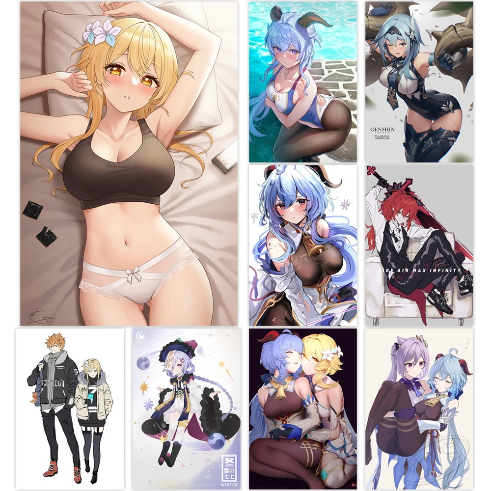 

Настенное искусство, игра, домашний декор, холст Genshin Impact, современная картина Keqing, разбавленная картина Hd, мультяшный модульный постер для г...