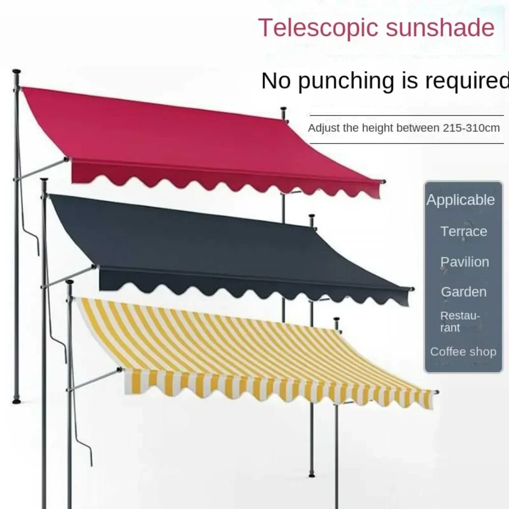 

Awnings Folding Telescopic Canopy Vertical Awning Roof Balcony Courtyard Household Rainproof and Sunscreen Awning Pergola