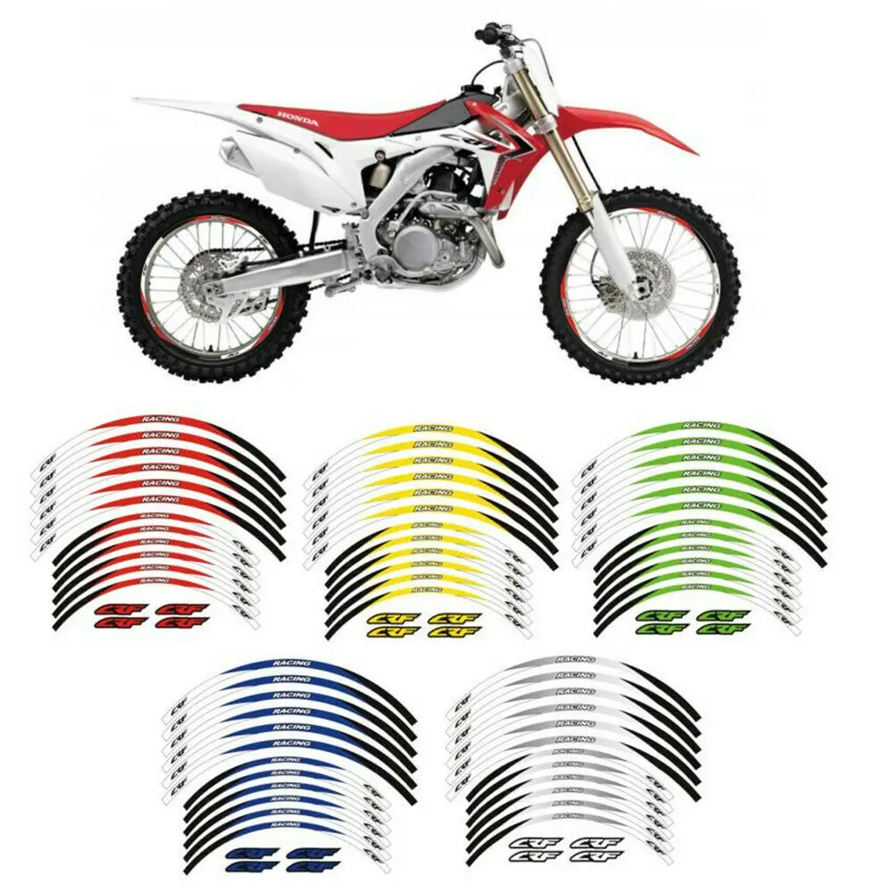 

"21 "18 RIM WHEEL STICKERS FOR Honda CRF 450RX 450X/L 250RX/X/L/F 230L/F CRF300L