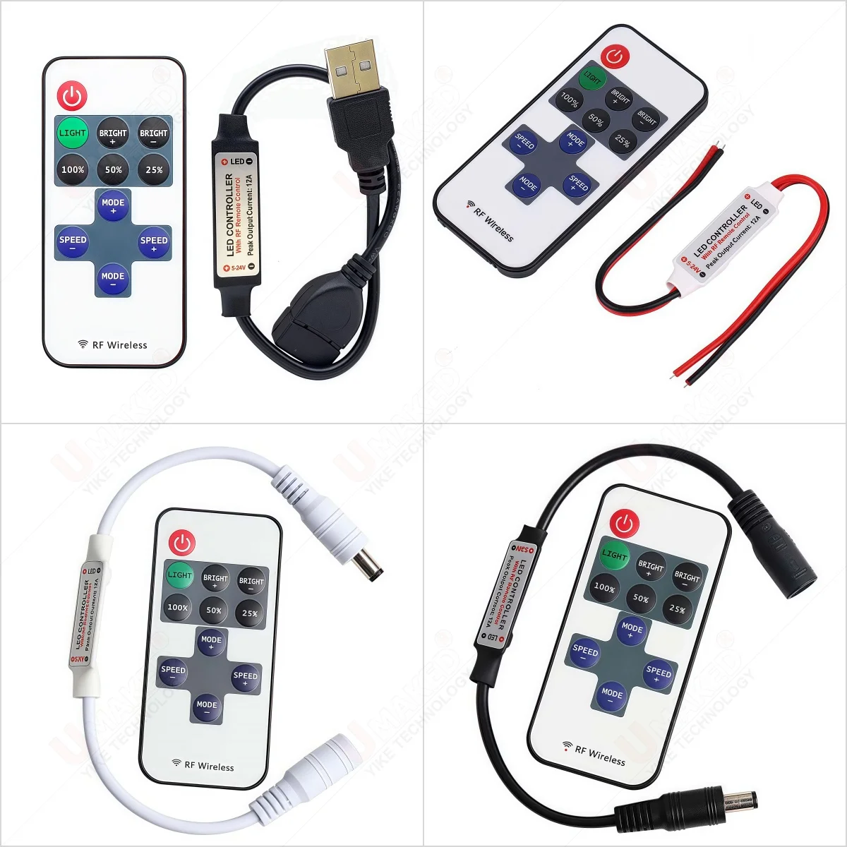 1set Mini 11Keys LED Strip Controller Wireless Dimmer RF Remote DC 5V 12V 24V For 5050 2835 Single Color