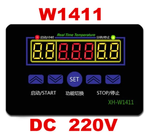 

XH-W1411 220 В регулятор температуры дисплей в реальном времени цифровой термостат электронный термометр с функциями таймера