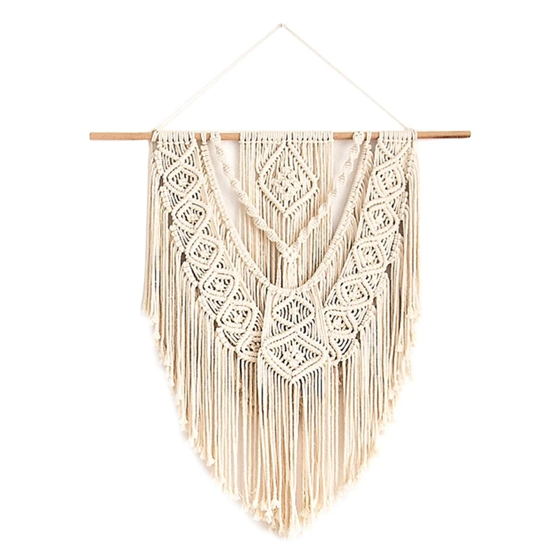 

Большой макраме, Настенный декор в стиле бохо для дома, шикарное Плетеное украшение для спальни, гостиной, квартиры, спальни, галереи